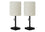 ÉCLAIRAGE - LAMPE DE TABLE 2PCS/17" H MÉTAL NOIR/BEIGE/USB