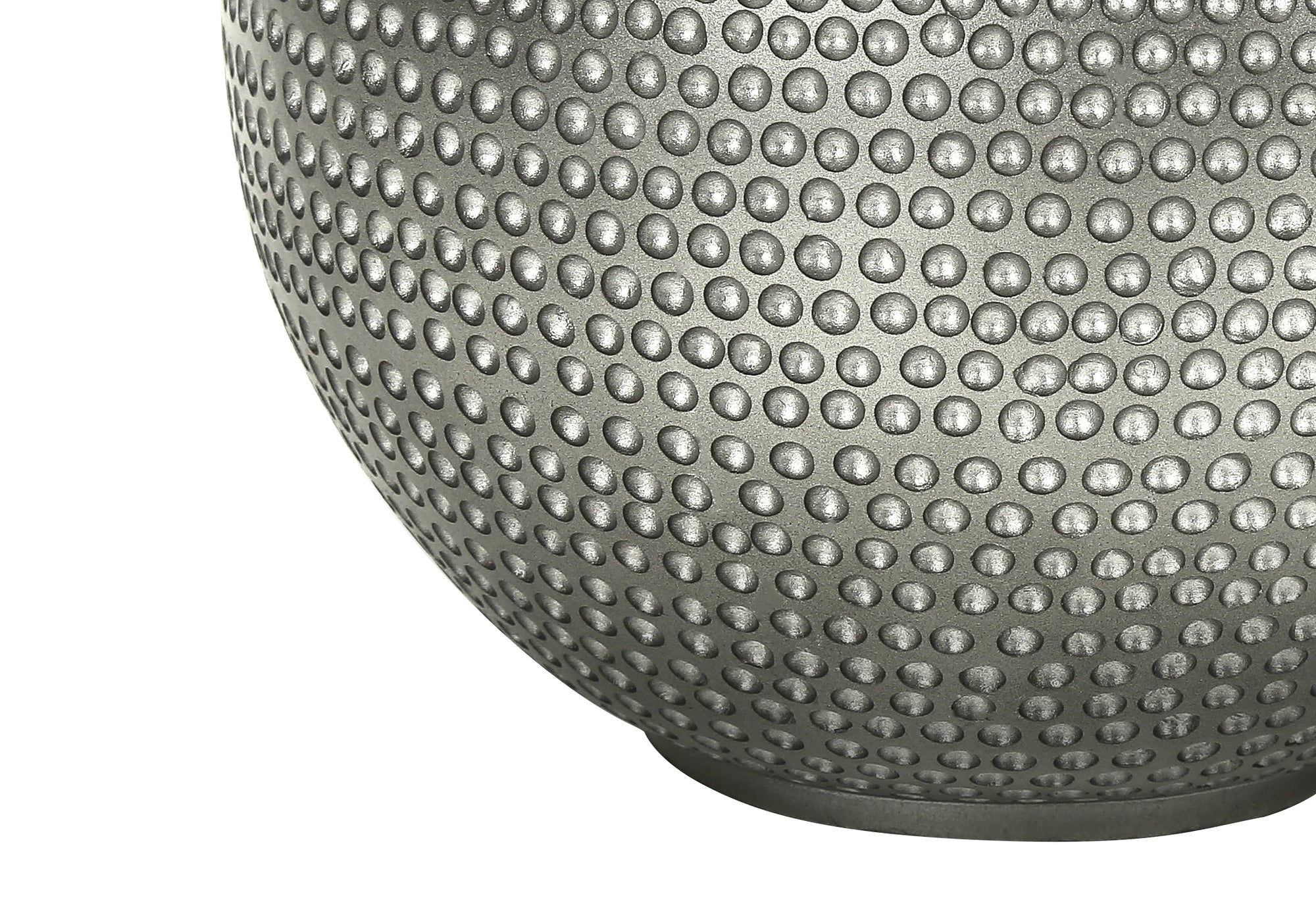 ÉCLAIRAGE - LAMPE DE TABLE 19"H RÉSINE GRIS / ABAT-JOUR IVOIRE