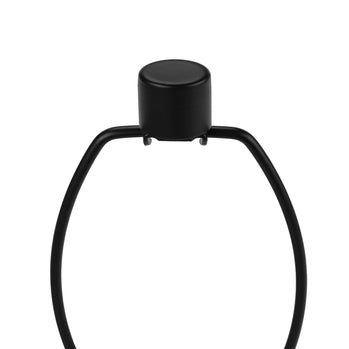 ÉCLAIRAGE - LAMPE DE TABLE 28"H MÉTAL NOIR / ABAT-JOUR NOIR