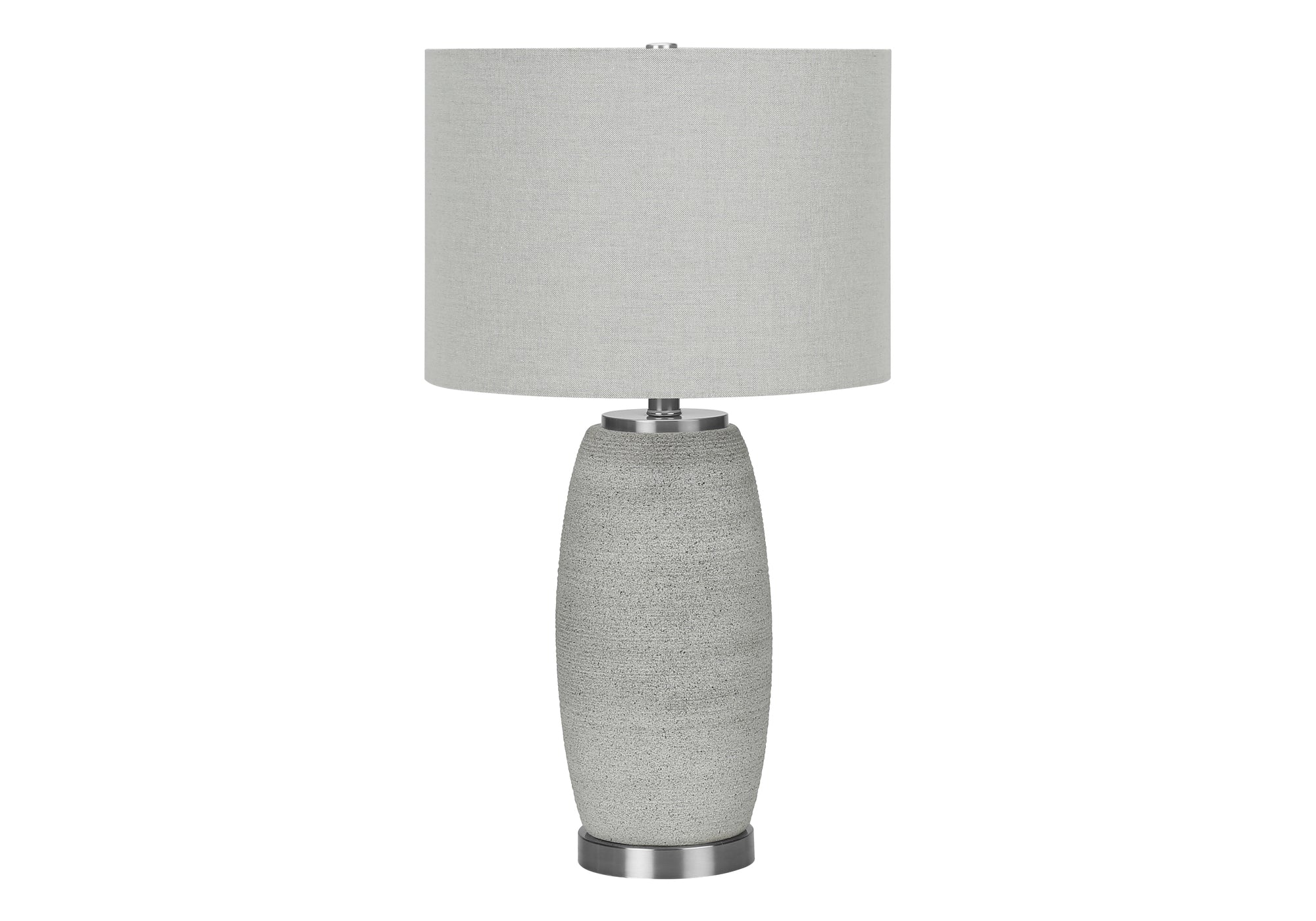LIGHTING - 25"H TABLE LAMP GREY CERAMIC / GREY SHADE
