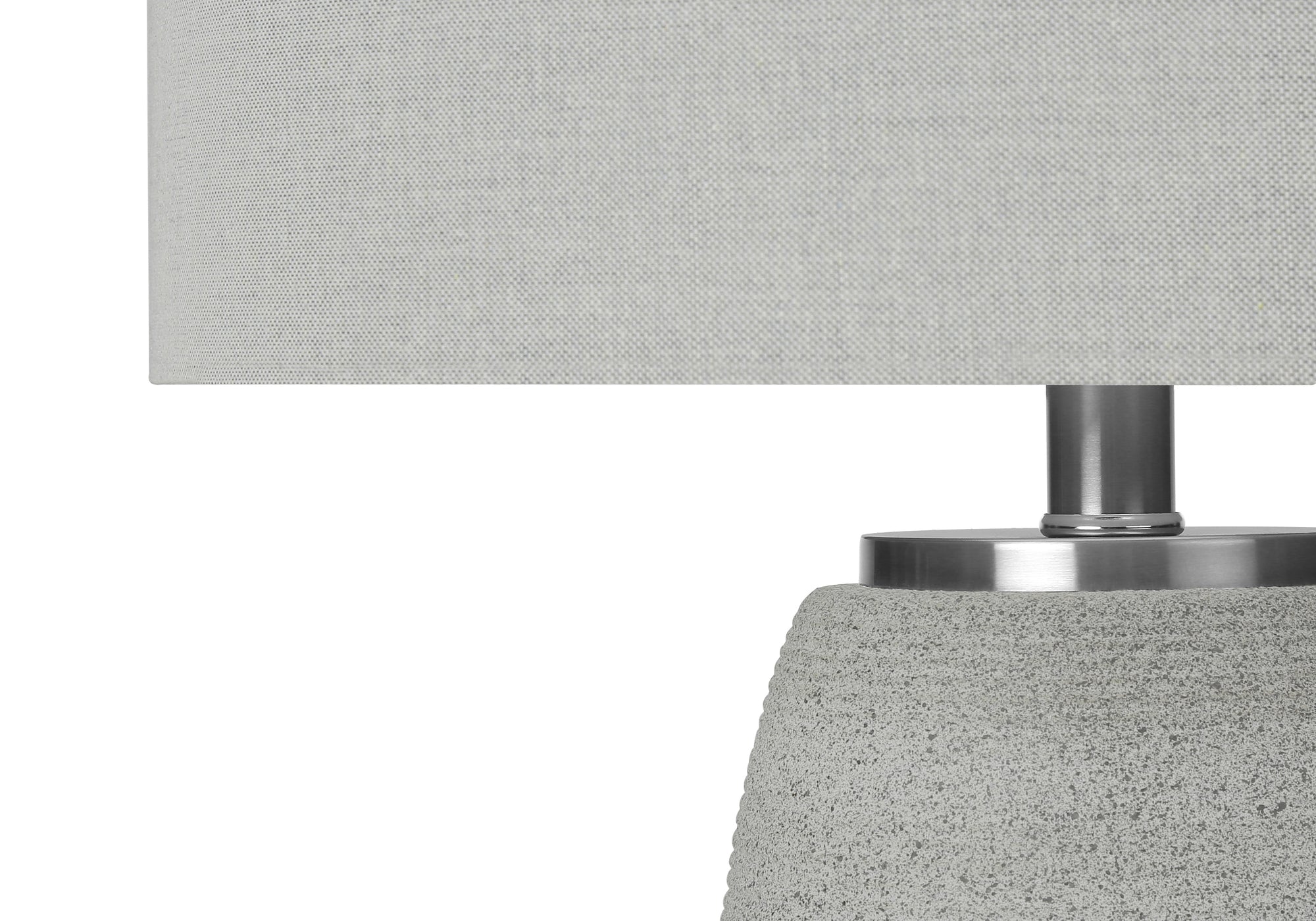 LIGHTING - 25"H TABLE LAMP GREY CERAMIC / GREY SHADE