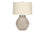 ÉCLAIRAGE - LAMPE DE TABLE 25"H BÉTON CRÈME / ABAT-JOUR BEIGE