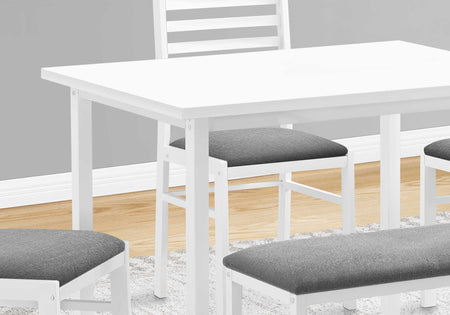 ENSEMBLE À SALLE À MANGER - ENSEMBLE 5PCS / PLATEAU BLANC / MÉTAL BLANC