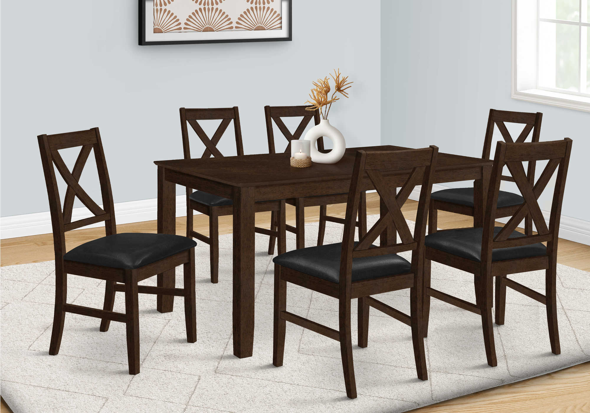 TABLE À MANGER - PLACAGE ESPRESSO 36"X 60"