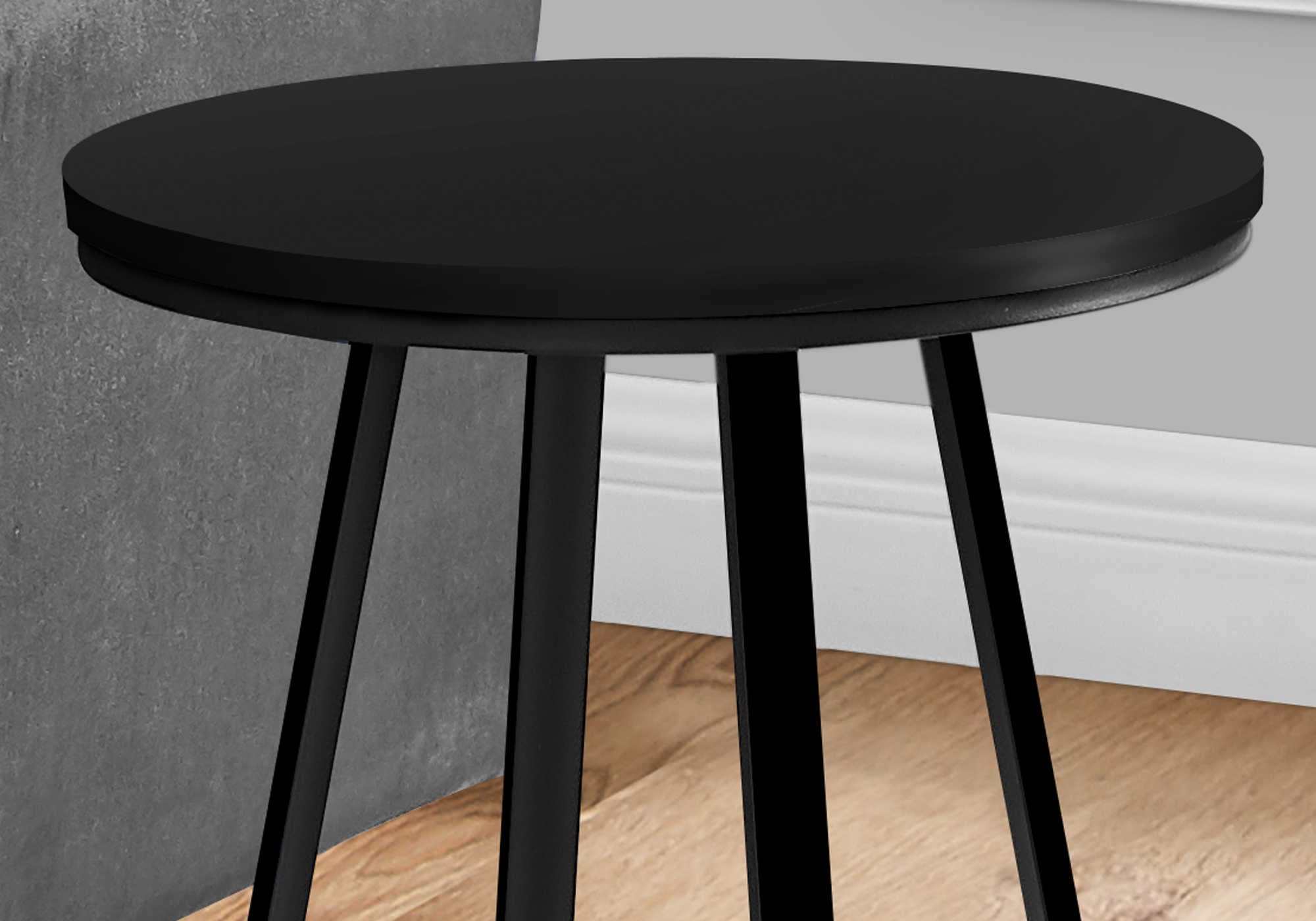TABLE D'APPOINT - 22"H / NOIR / METAL NOIR ( Meuble Mtl )