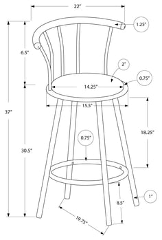 TABOURET DE BAR - 2PCS / 36"H / PIVOTANT / MÉTAL ARGENT