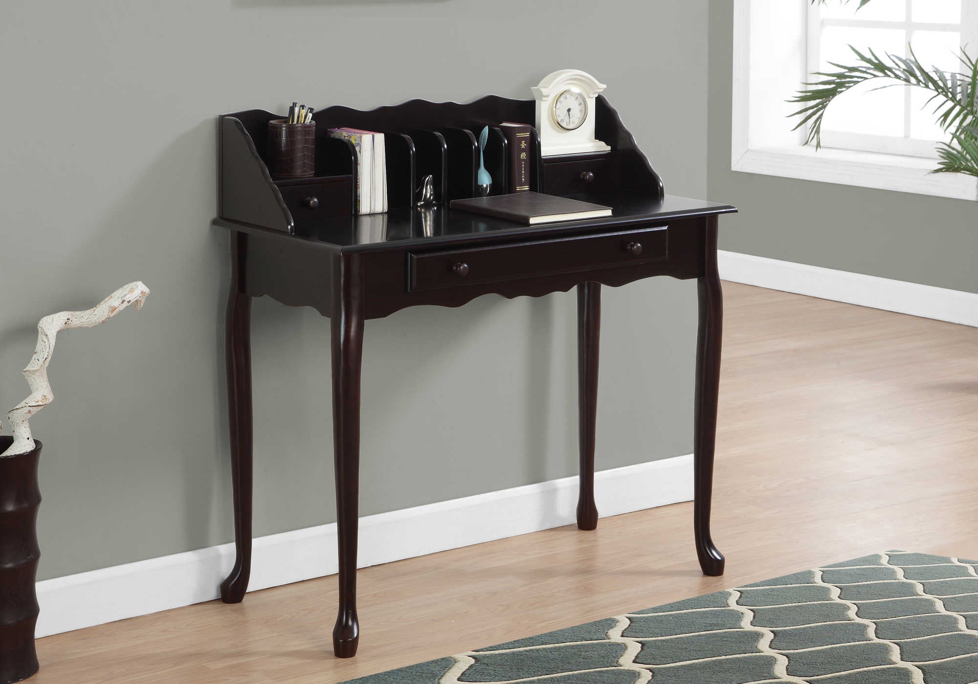 BUREAU D'ORDINATEUR - 36"L / CERISE FONCÉ TRADITIONNEL ( Meuble Mtl )