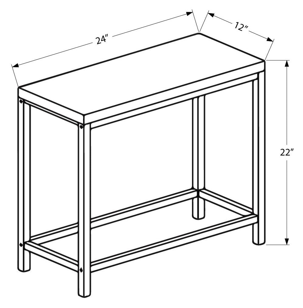 TABLE D'APPOINT - DESSUS EN TERRE CUITE / BRUN MARTELÉ ( Meuble Mtl )