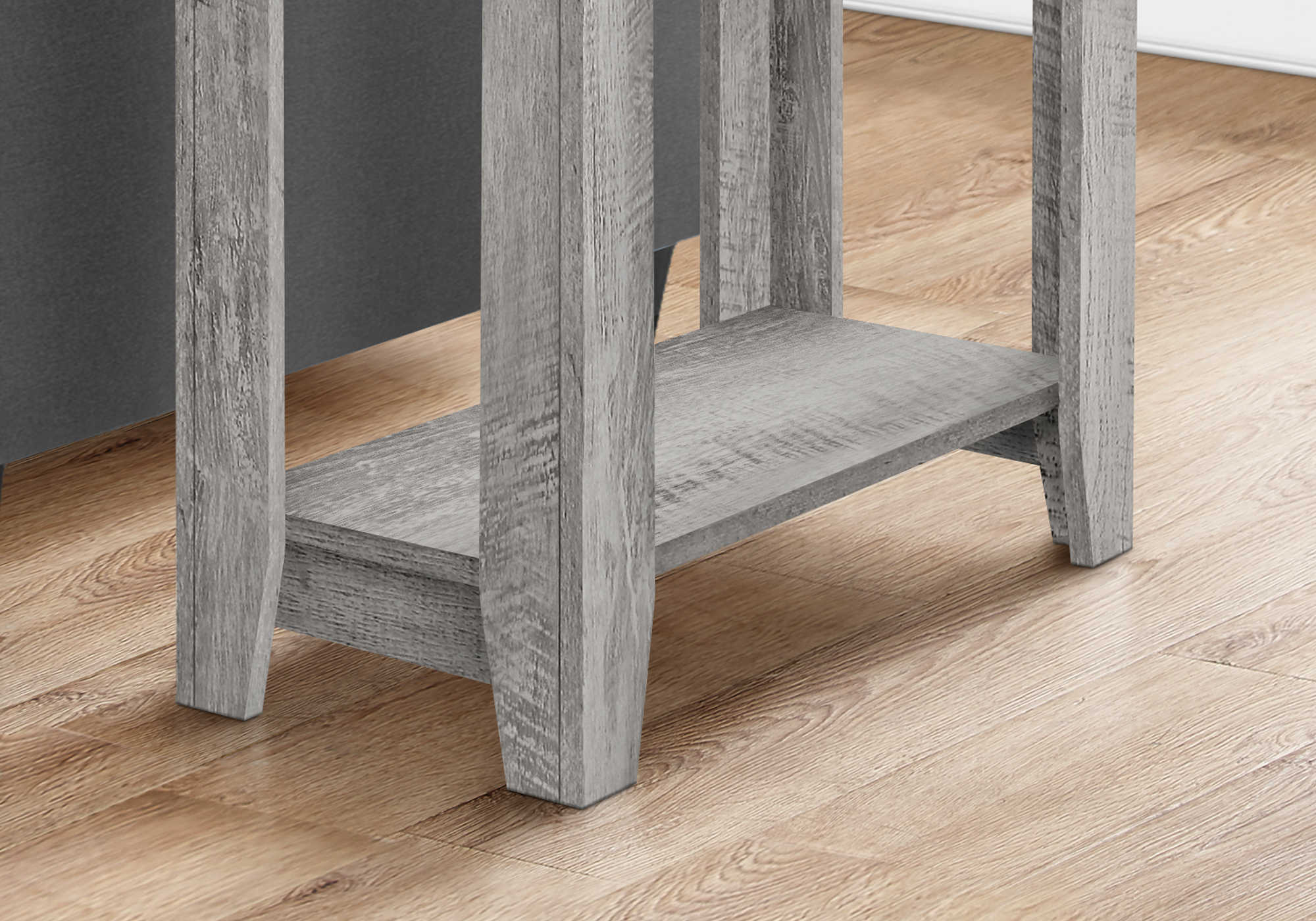 TABLE D'APPOINT - 22"H / GRIS INDUSTRIEL ( Meuble Mtl )