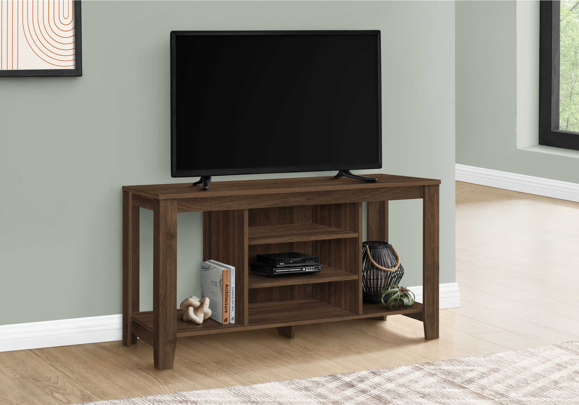 MEUBLE TV - 48"L / NOYER FONCÉ  ( Meuble Mtl )