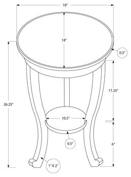 TABLE D'ACCENT - 24"H / TABLE DE BOUT PLACAGE NOYER FONCÉ