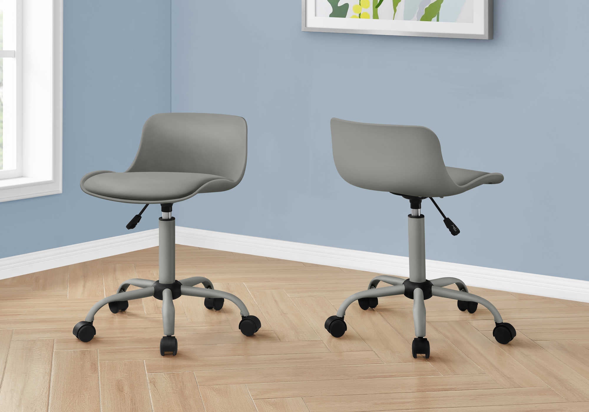 CHAISE DE BUREAU - GRIS JUVENILE / MULTIPOSITIONS ( Meuble Mtl )