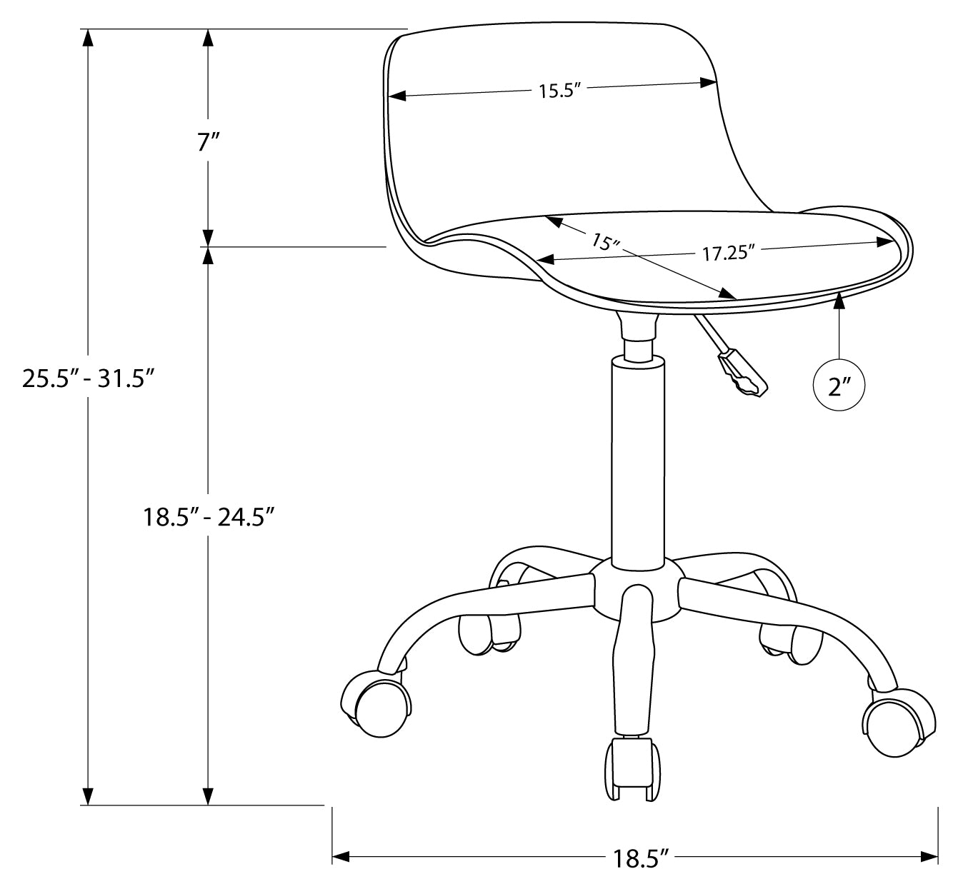 CHAISE DE BUREAU - GRIS JUVENILE / MULTIPOSITIONS ( Meuble Mtl )