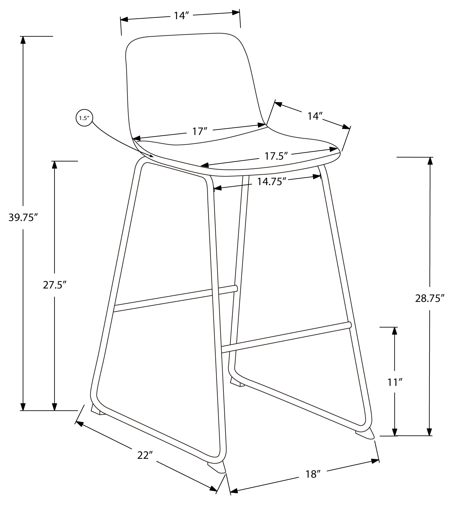 CHAISE DE BUREAU - SIMILI-CUIR NOIR / BUREAU DEBOUT