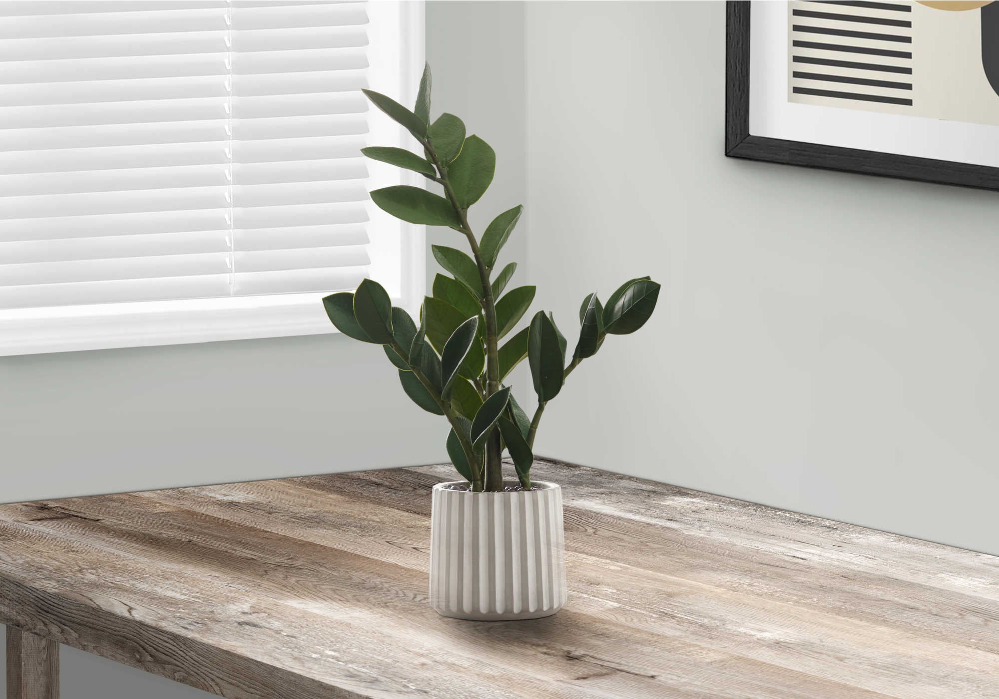 PLANTE ARTIFICIELLE - 20"H / ZZ INTERIEUR POT CIMENT 5"