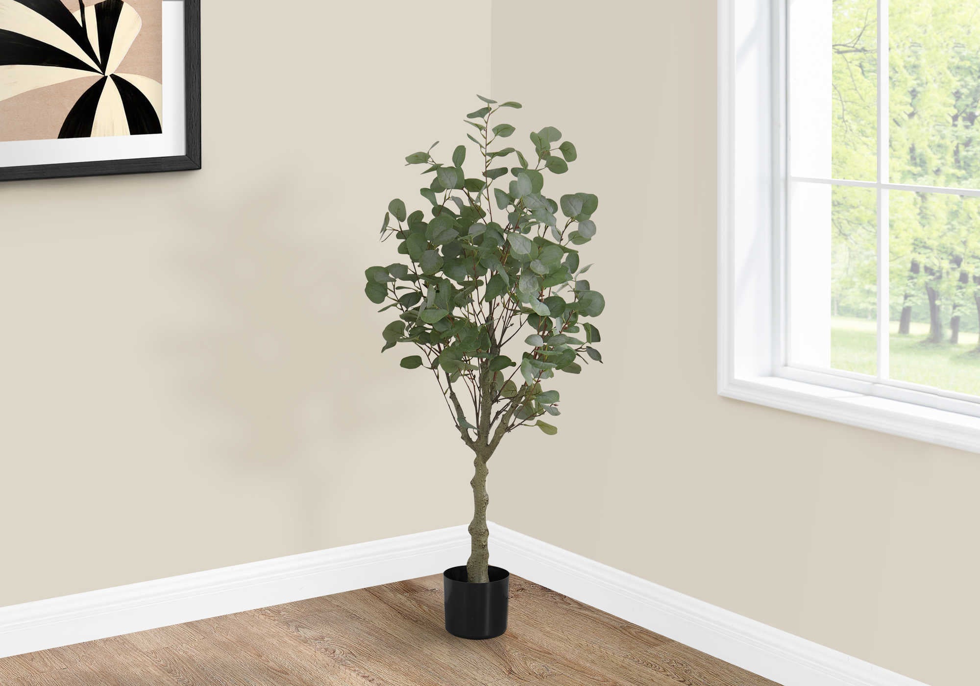 PLANTE ARTIFICIELLE - 46"H / EUCALYPTUS INTERIEUR POT 5"