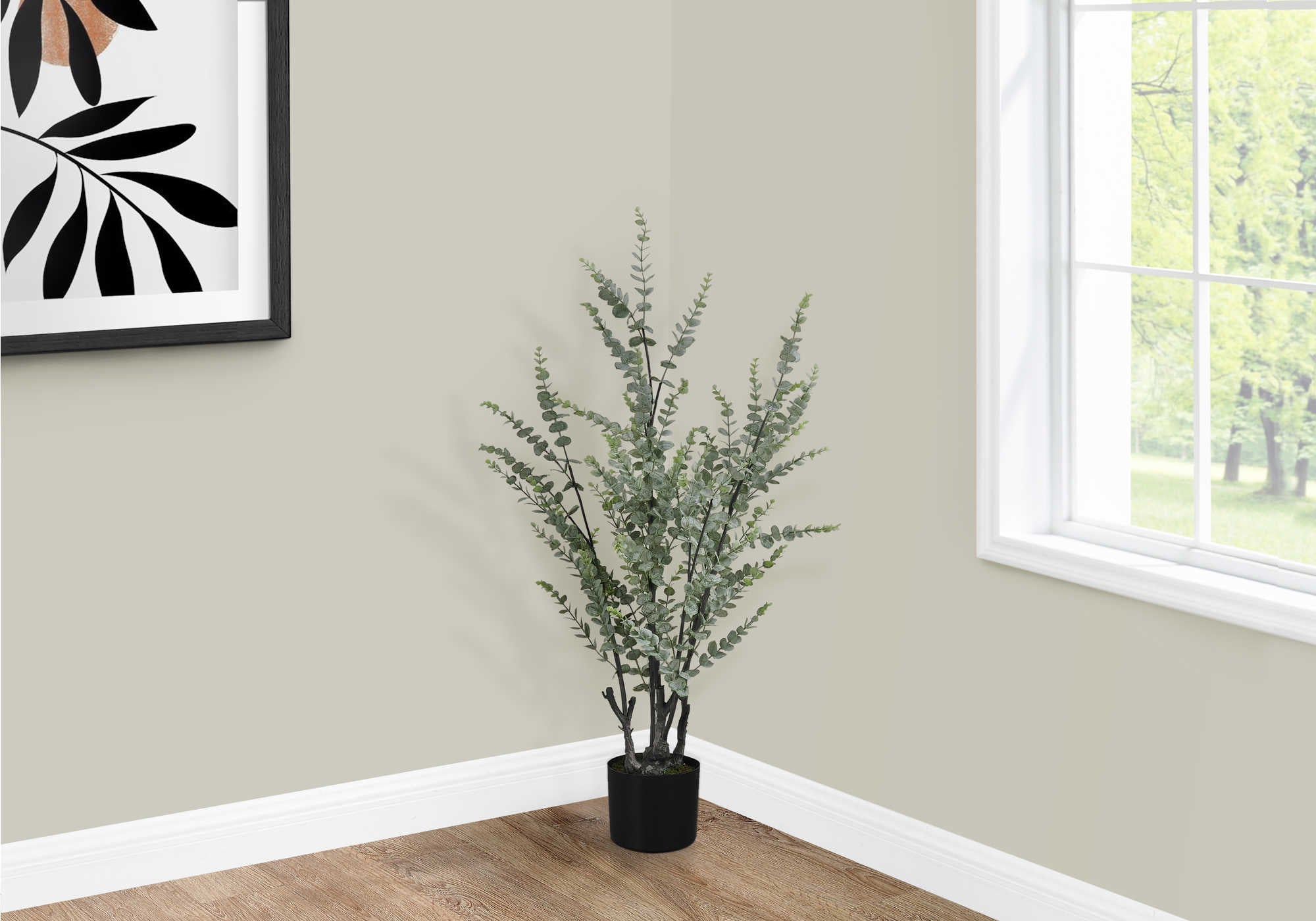 PLANTE ARTIFICIELLE - 44"H / EUCALYPTUS INTERIEUR POT 5"
