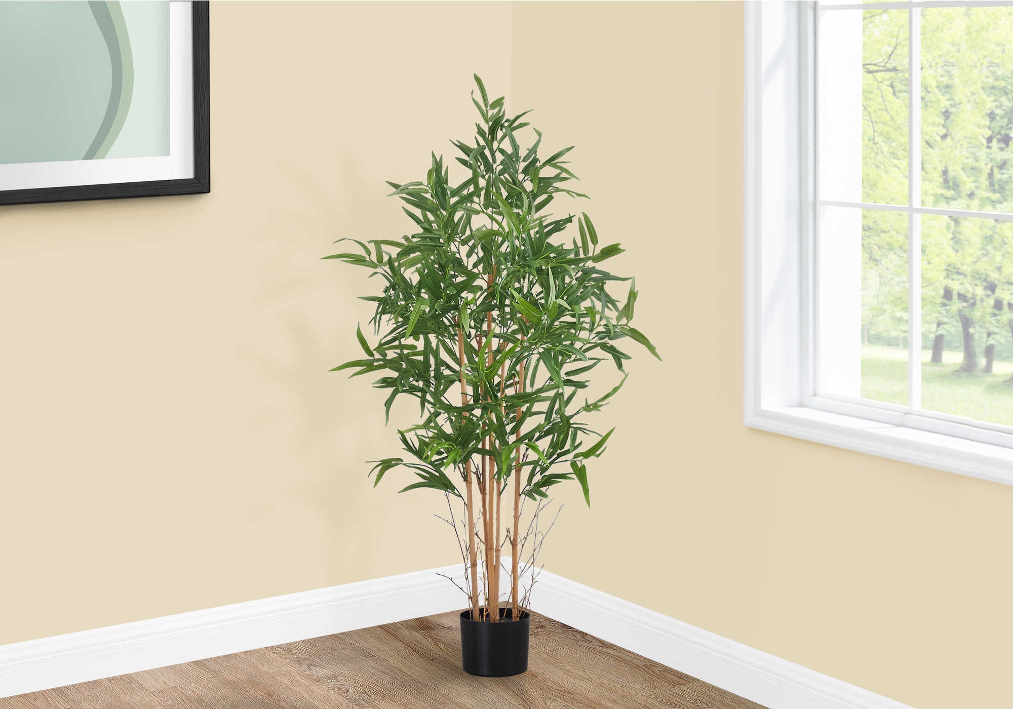 PLANTE ARTIFICIELLE - 50"H / BAMBOU INTERIEUR POT 5"