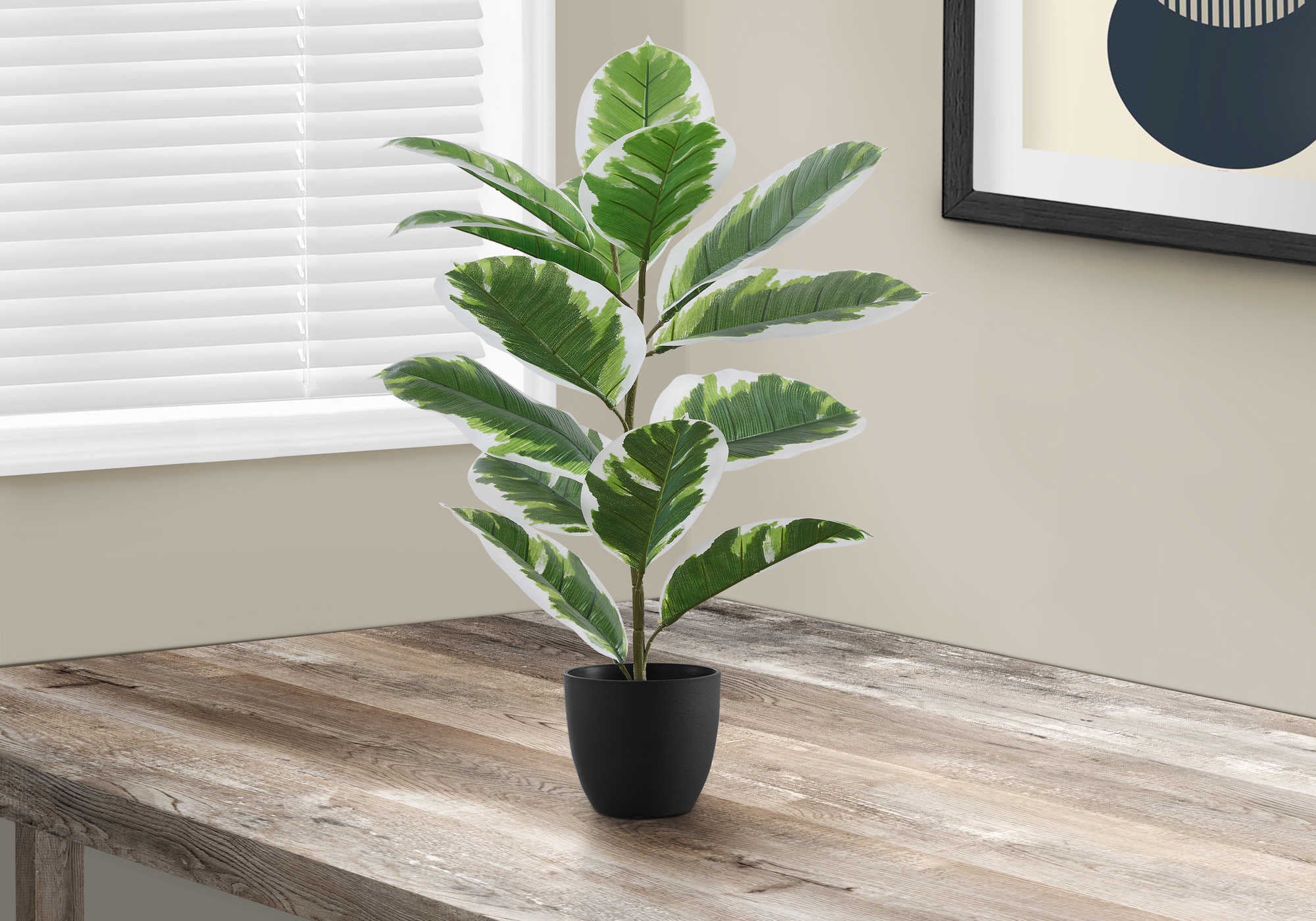 PLANTE ARTIFICIELLE - 27"H / CAOUTCHOUC INTERIEUR POT 5"