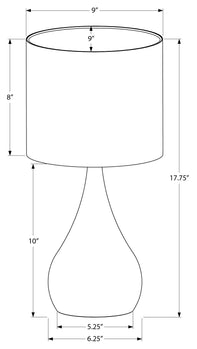 ÉCLAIRAGE - LAMPE DE TABLE 2PCS/18" H MÉTAL NOIR / ABAT-JOUR IVOIRE