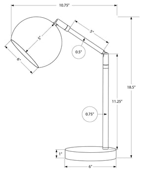 ÉCLAIRAGE - LAMPE DE TABLE 19"H MÉTAL DORÉ / ABAT-JOUR DORÉ