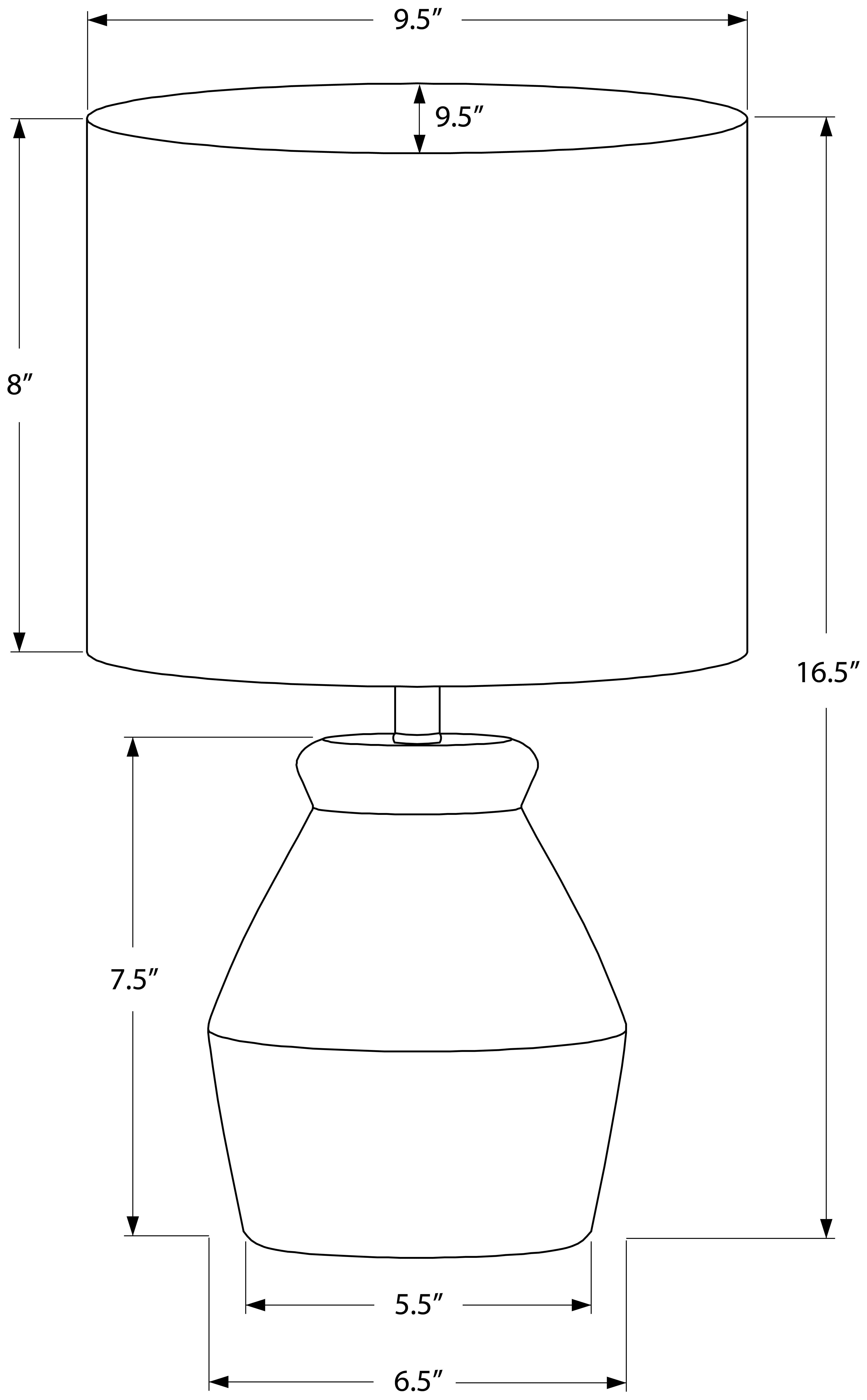ÉCLAIRAGE - LAMPE DE TABLE 17" H CÉRAMIQUE CRÈME / ABAT-JOUR IVOIRE