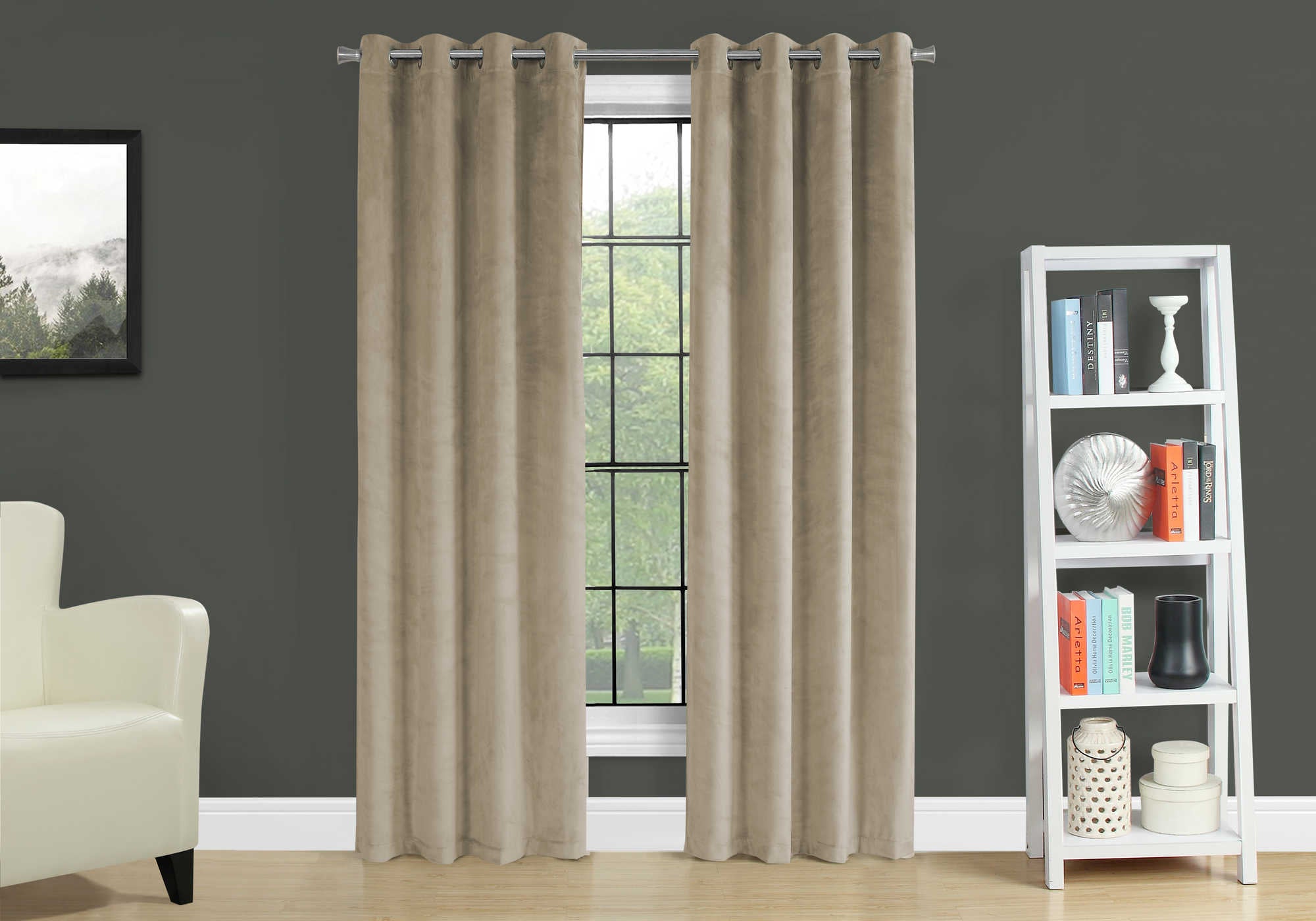 PANNEAU DE RIDEAU - 2PCS / 52"WX 95"H BEIGE ASSOMBRISSANT LA PIÈCE ( Meuble Mtl )