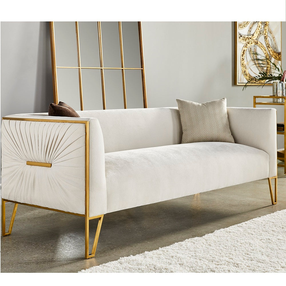 Canapé Truro Gold : tissu vanille