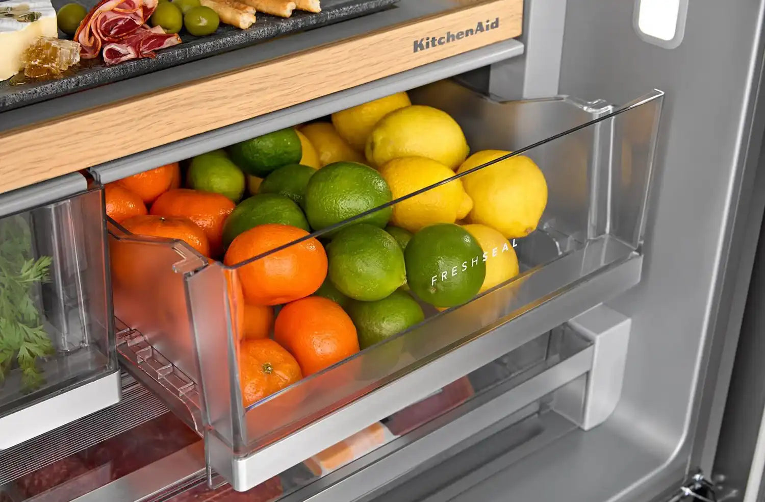 Réfrigérateur KitchenAid 36" 31 pi³ Portes Françaises Inox PrintShield™ KRFF336SPS