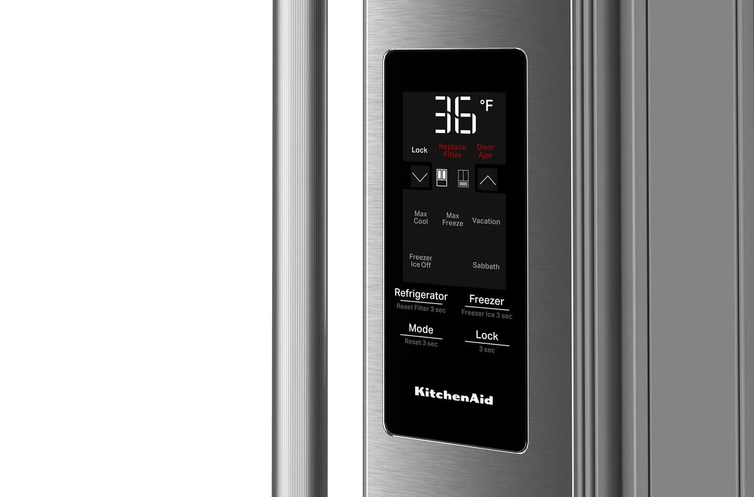 Réfrigérateur KitchenAid 36" 31 pi³ Portes Françaises Inox PrintShield™ KRFF336SPS