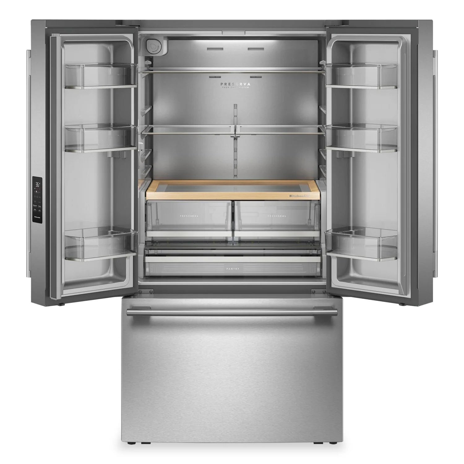 Réfrigérateur KitchenAid 36" 31 pi³ Portes Françaises Inox PrintShield™ KRFF336SPS