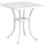 Table d'appoint d'extérieur carrée de 21 pouces, table d'appoint de patio en fonte d'aluminium avec trou pour parasol pour jardin, balcon, bord de piscine, blanche