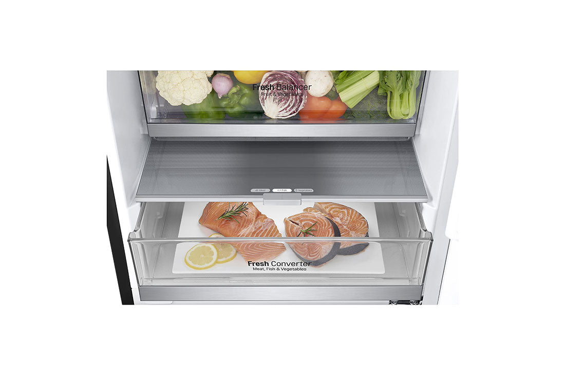 Réfrigérateur de 24 po à profondeur de comptoir d’une capacité de 12 pi³ avec congélateur en bas, Refroidissement+ de la porte et support à vin, 12 pi³ ( Meuble Mtl )