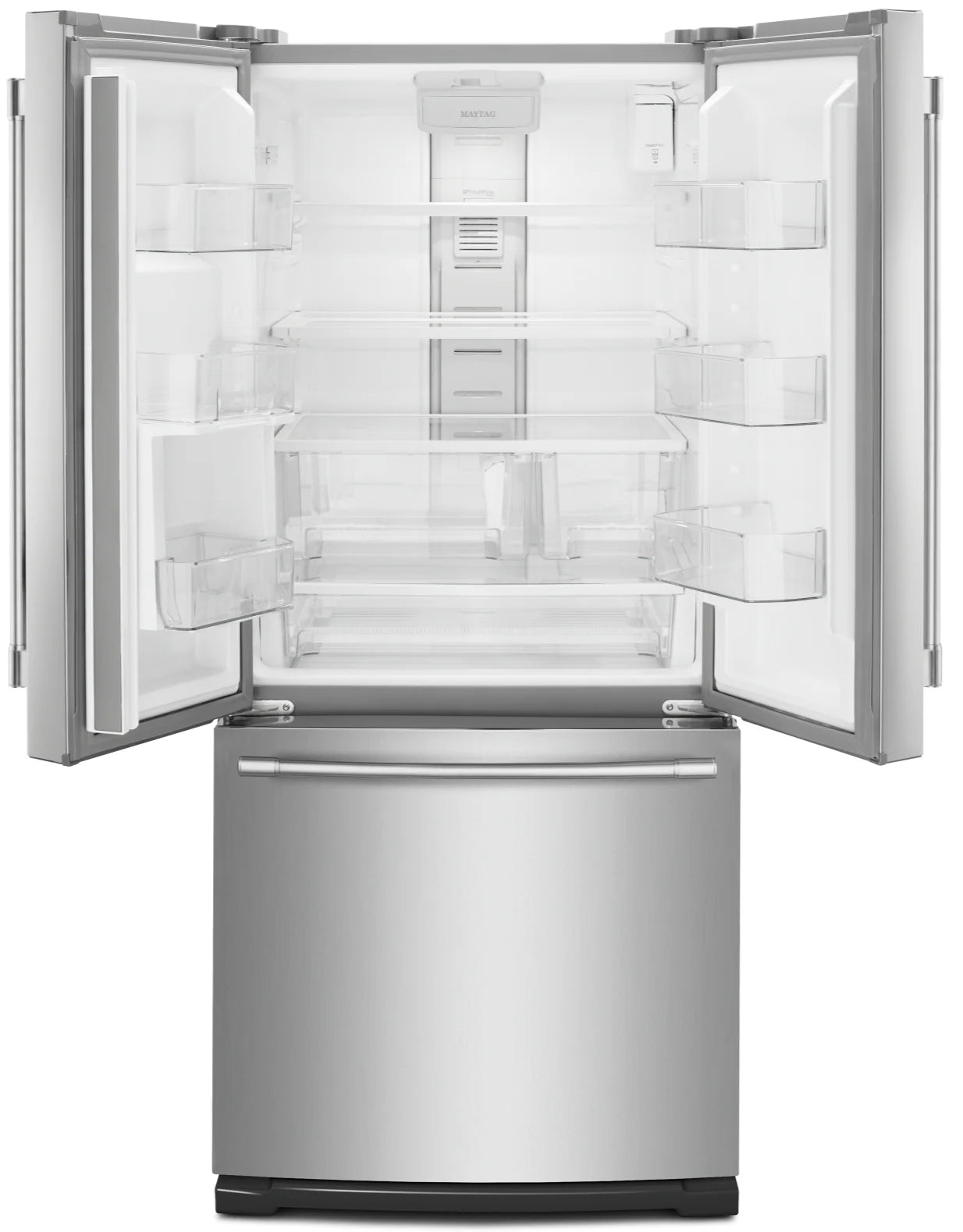 Réfrigérateur Maytag 30" 20 pi³ Portes Françaises Inox sans Traces Eau/Glace MFW2055FRZ
