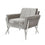 Chaise d'appoint Morgan : velours gris