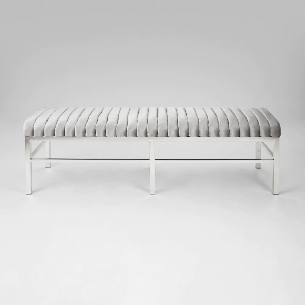 Banc Channel : Velours Gris