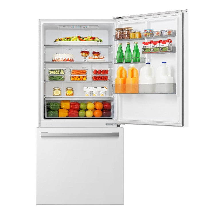 Hisense 17 Cu. pi. Réfrigérateur à congélateur inférieur à profondeur de comptoir - RB17A2CWE ( Meuble Mtl )