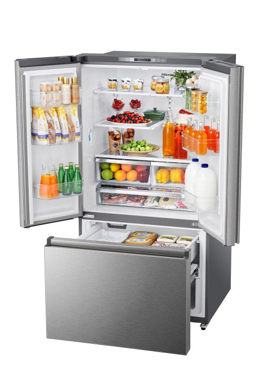 Hisense 26,6 Cu. pi. Réfrigérateur à portes françaises - RF266C3FSE ( Meuble Mtl )