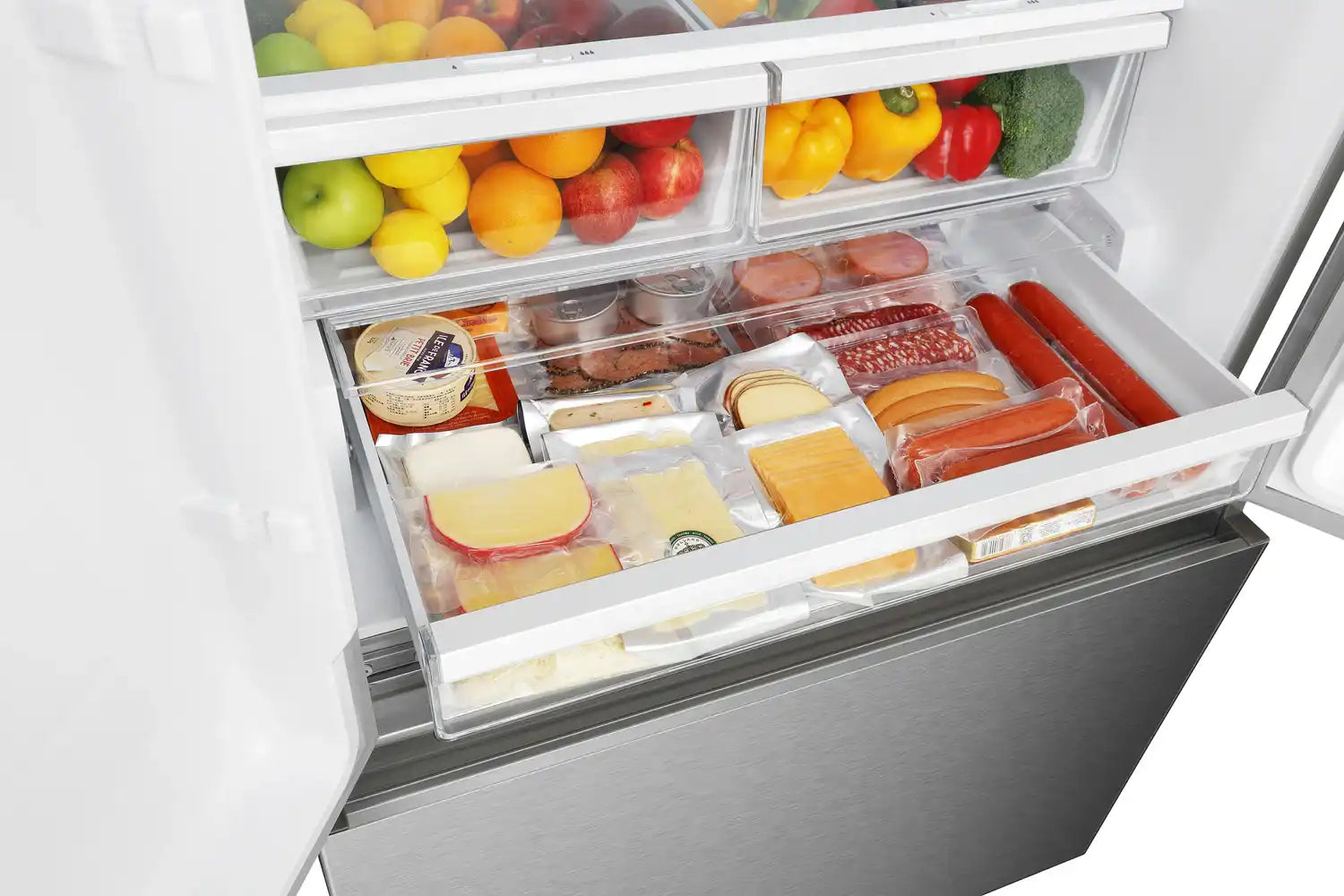 Hisense 36" 26.6 cu. ft. French Door Refrigerator Fingerprint Resistant Titanium RF27A3FSE