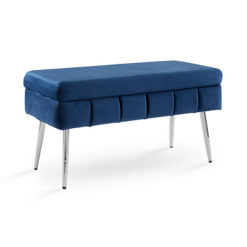 Banc de rangement Marcella : bleu marine