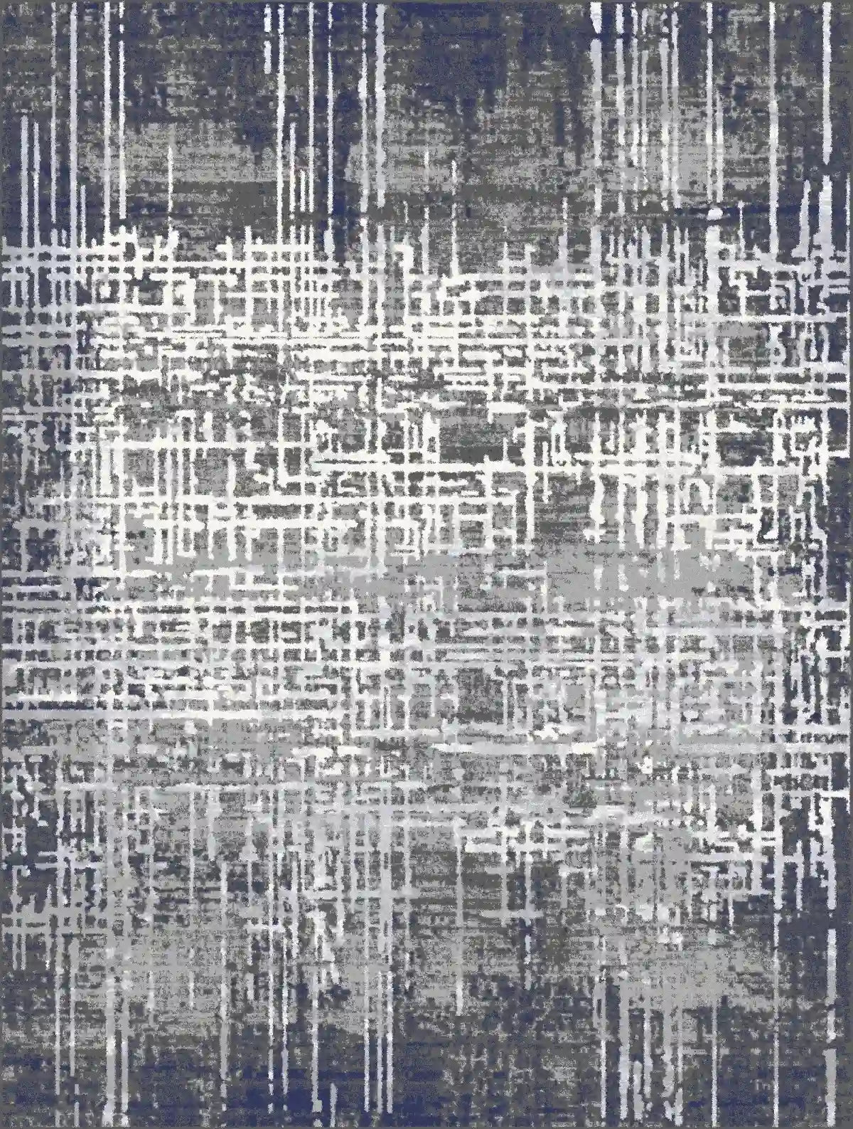 Tapis Donte : Design Abstrait en Bleu, Crème et Taupe
