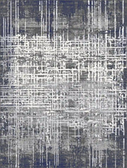 Tapis Donte : Design Abstrait en Bleu, Crème et Taupe