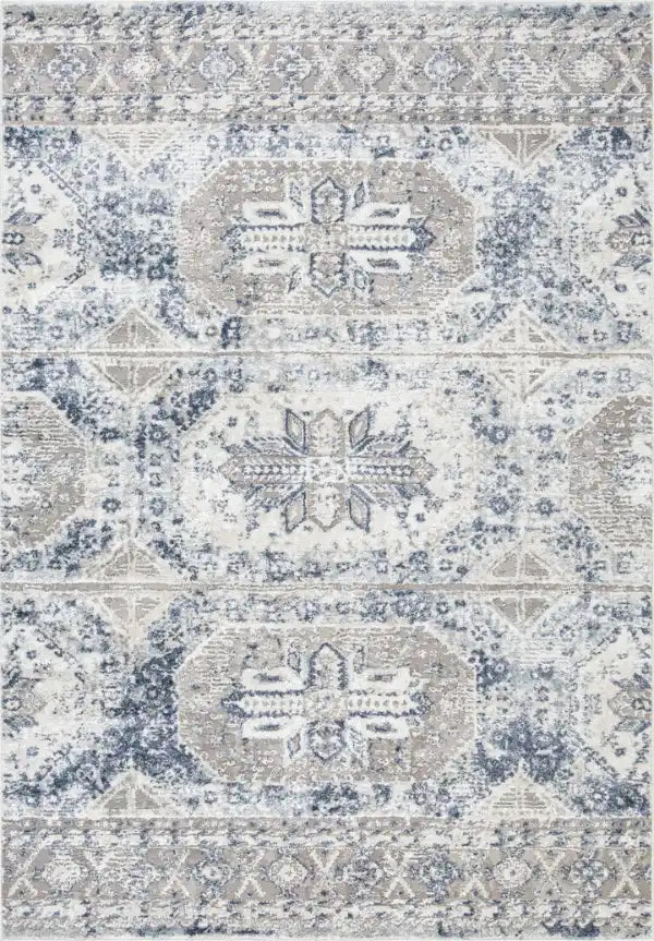 Tapis XL Parksdale 8x11 | Mélange Bleu & Gris fini usé