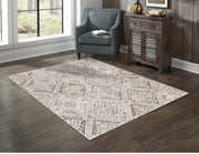 Tapis XL traditionnel Sahara 8x11 | Beige chaud au fini usé