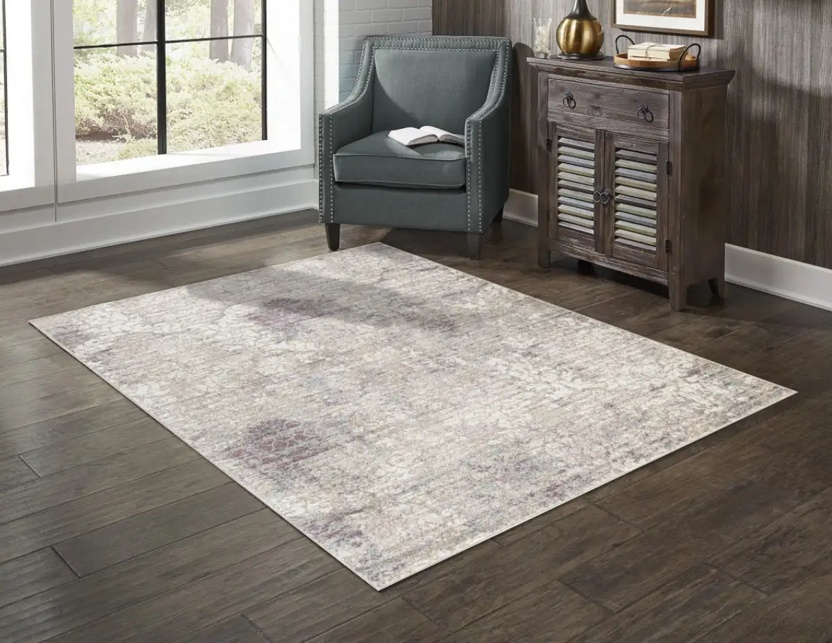 Tapis XL contemporain Madison 8x11 | Style côtier et fini usé
