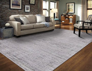 Tapis XL contemporain Hillsdale 8x11 | Gris et Noir au fini usé