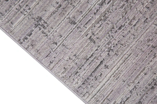 Tapis XL contemporain Hillsdale 8x11 | Gris et Noir au fini usé
