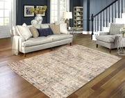 Tapis contemporain Magnolia 7x9 | Tons de terre et fini usé