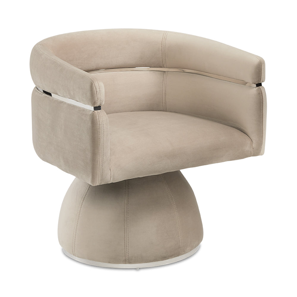 Chaise Obi - Velours Crème
