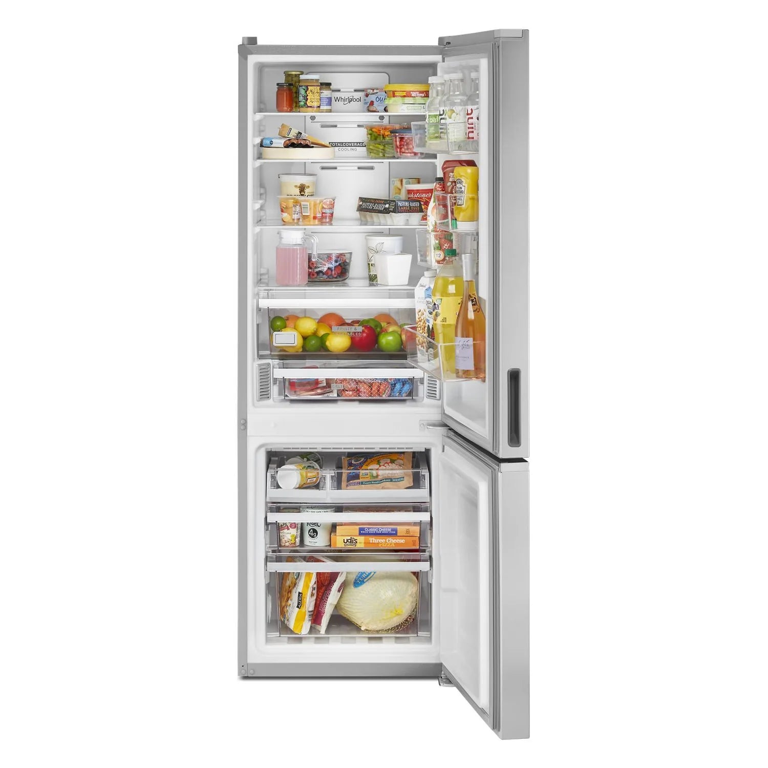 Réfrigérateur Whirlpool 13 pi³ Congélateur Bas 24" Inox